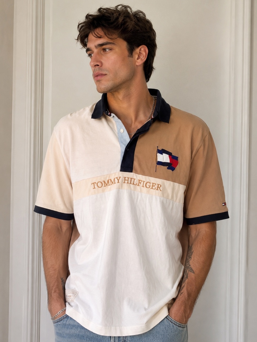 Tommy Hilfiger Cotton Polo Y2K Vintage Americana Old Money Country Club Large